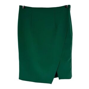 WHBM Pencil Skirt Womens Size 0 Green Crepe Lined Classic Career Professional